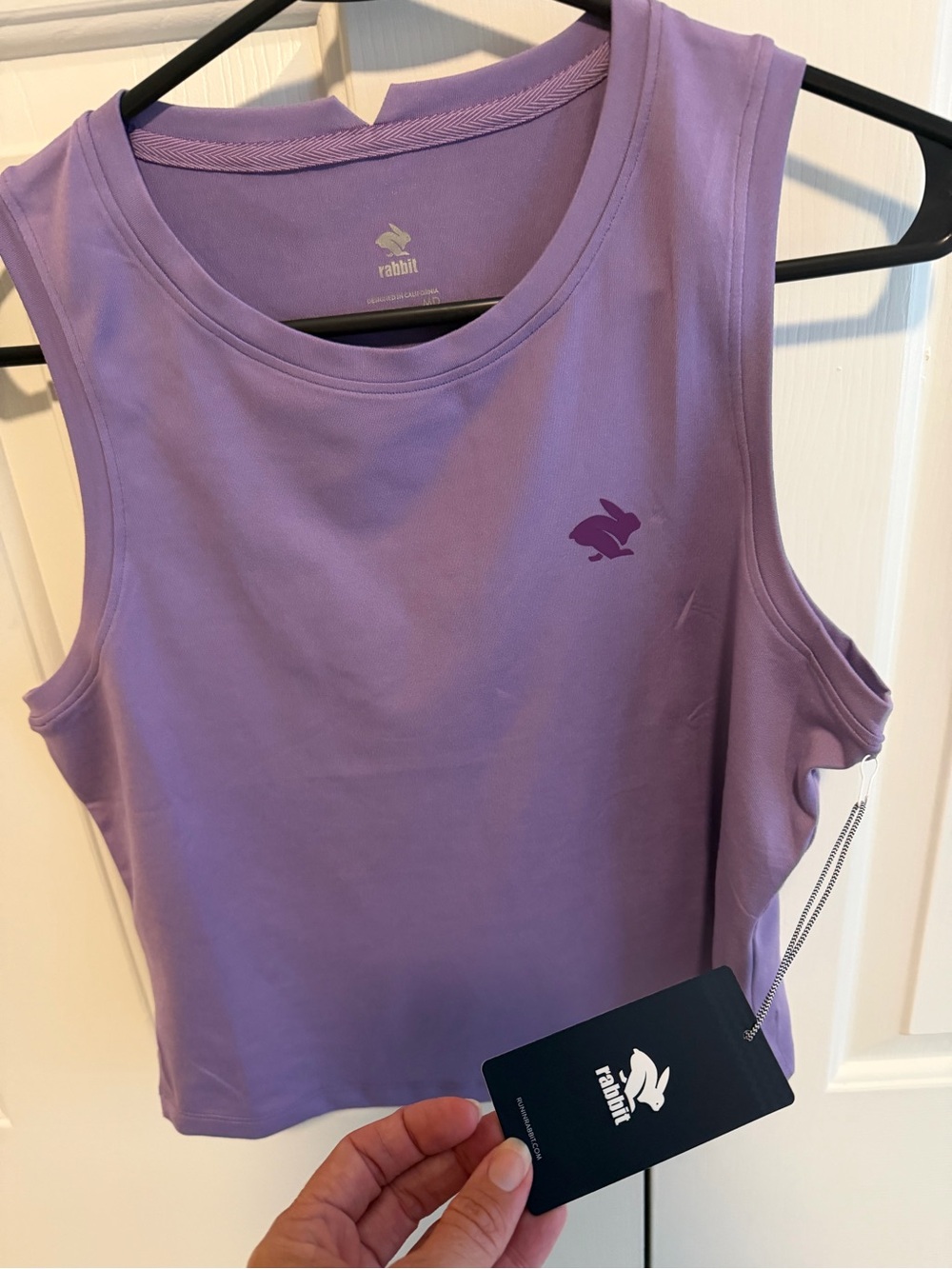 Rabbit Lavender Sleeveless EZ crop Tank